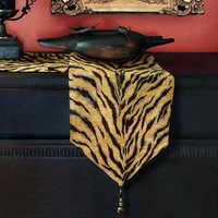table runner party dinner tablecloth cover fabric modern tiger stripe animal style luxury artistic unique bed runner