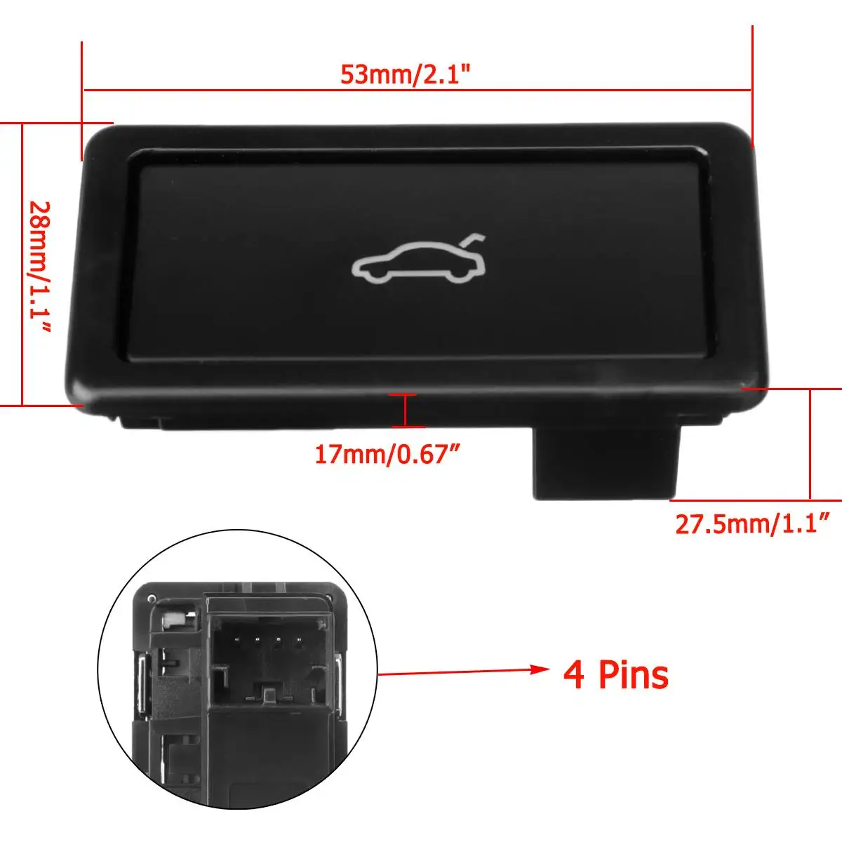Кнопка блокировки крышки багажника для Audi Q5 Q7 A4 A6 A8 A7 VW Passat Phaeton Skoda Octavia Superb 3D0959831D |