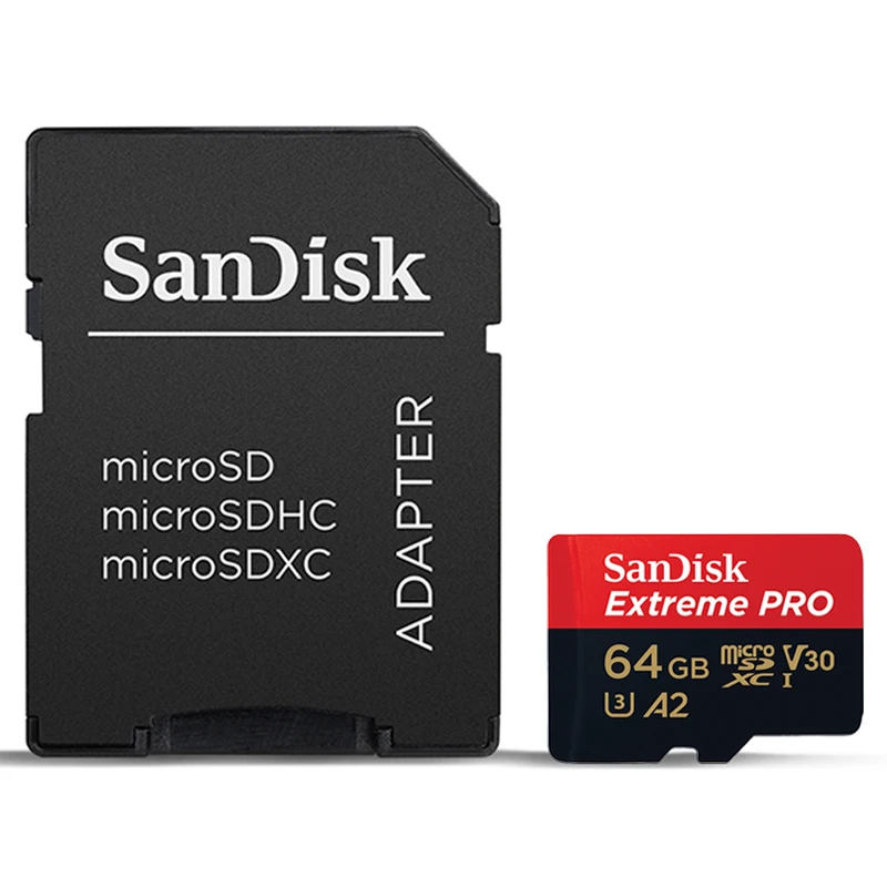 SanDisk Memory Card Extreme Pro Micro SD Card 64GB 128GB 256GB microSDXC U3 V30 A2 memory Card Up To 170MB/s for Camera Drone
