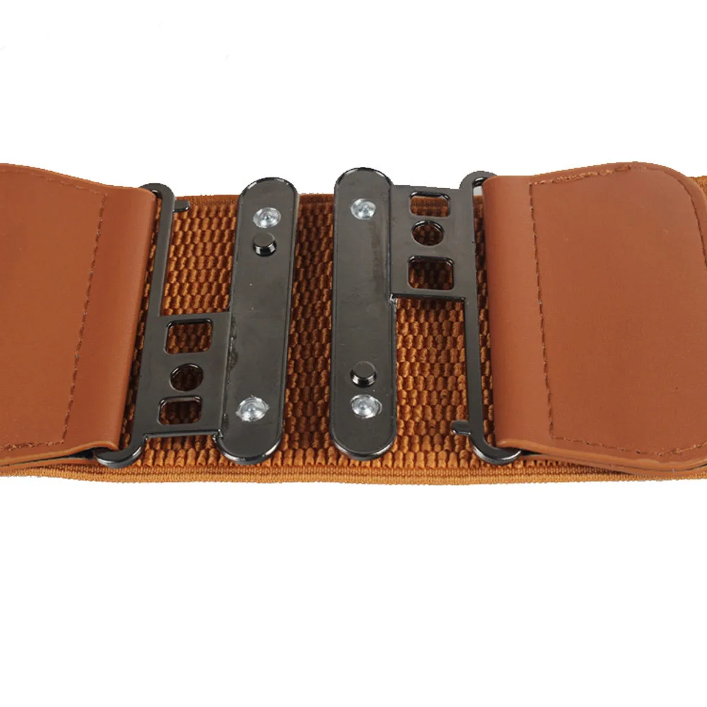 В стиле ретро Женские шорты с эластичным поясом и пряжкой винтажном Кожаные