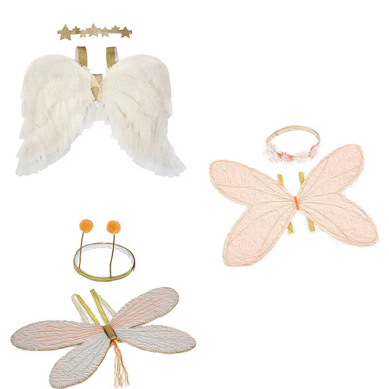 enkelibb beautiful kids girls party wear angel wing accessories baby girl lovely photography props christmas halloween props free global shipping