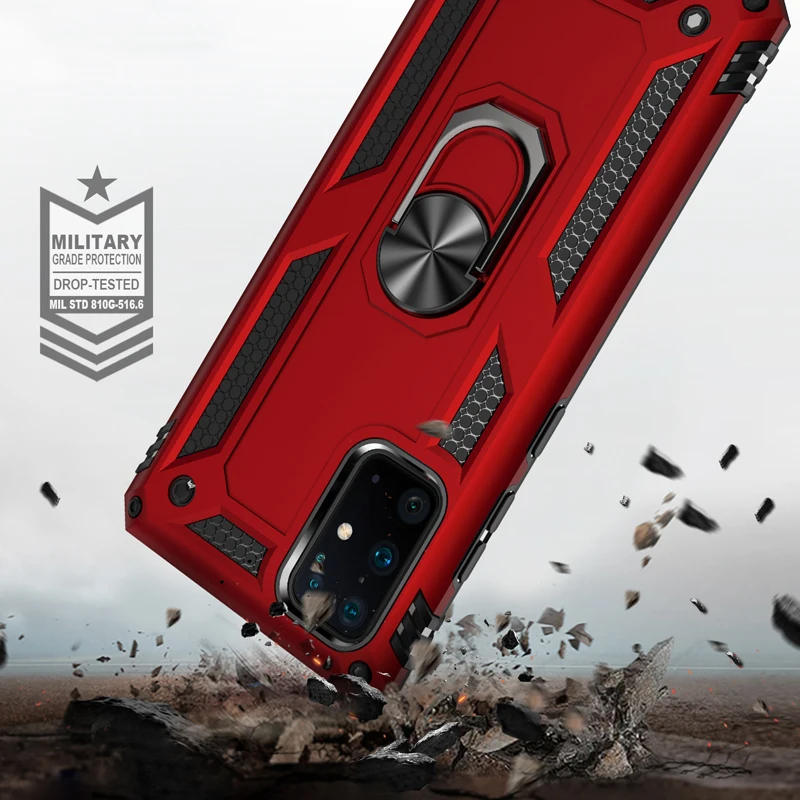

Shockproof Armor For Samsung S20 Plus Case Ultra 5g Hard Tpu Silicone Metal Ring Phone Back Cover For Samsung Galaxy Note10 Lite