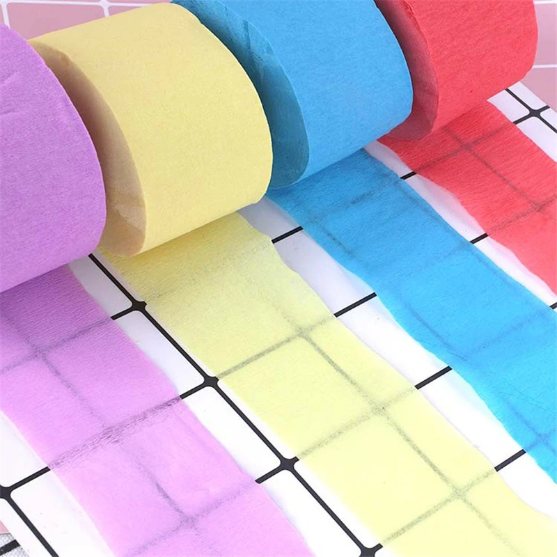 4 5 см * 10 м оригами креп бумага DIY ремесло сморщенная рулон для свадебной вечеринки