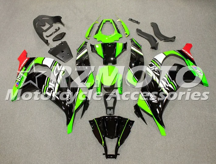 

Новый комплект обтекателей из АБС для Kawasaki Ninja ZX-10R 2011 2012 2013 2014 2015 zx10r 11 12 13 14 15, комплект обтекателей зеленого и черного цвета