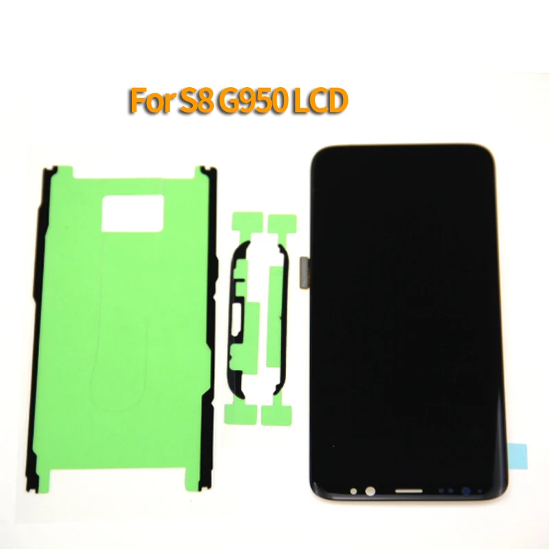 S8 No frame ЖК-дисплей для samsung Galaxy S8 G950 G950F экран для samsung S8 Plus G955 G955F сжигание тени дисплей сенсорный экран - Цвет: S8 No frame