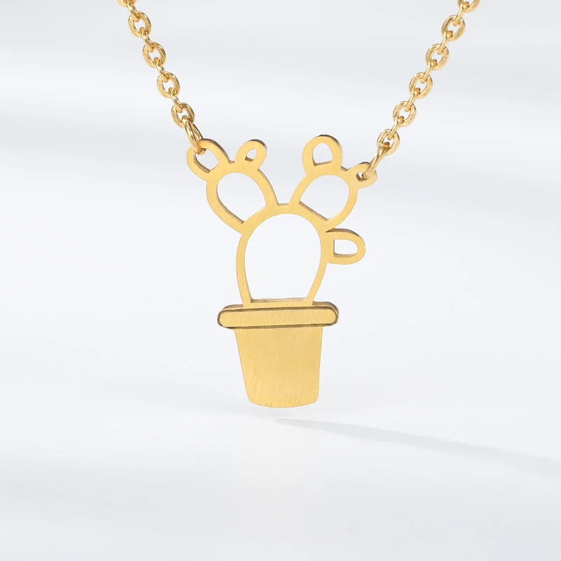 Уникальное ювелирное изделие в пустыне ожерелье кактуса золотого цвета Женская