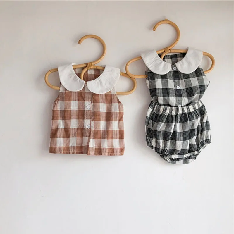 Одежда для маленьких девочек Новинка 2020 года Комплект летней одежды малышей в