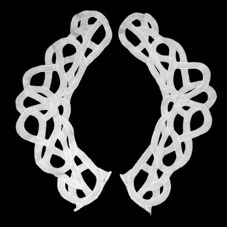 Аппликация для воротника с зеркальным кружевом водорастворимое венецианское