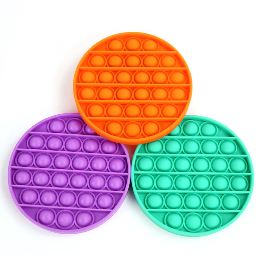 

Colorful Fidgets Push Pops Bubble Sensory Squishy Stress Reliever Autism Needs Anti-stress Pop-It Rainbow Adult Children Toys
