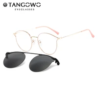 tangowo retro glasses frame women myopia polarized sunglasses uv400 magnetic eyeglasses clip on brand designer optical dp33057