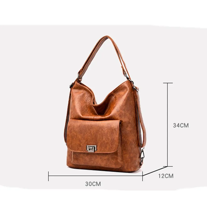 Многофункциональные модные сумки через плечо для женщин кожаные в стиле ретро