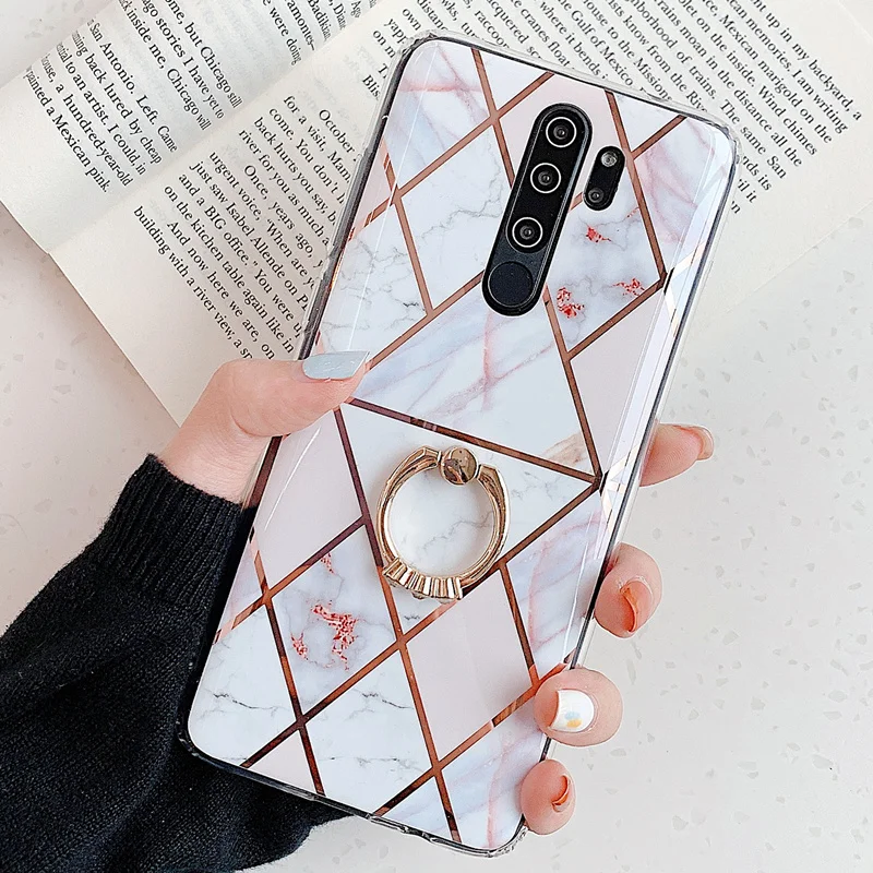 Чехол подставка с 3d блестками для Xiaomi Redmi Note 8 Pro 7 6 5 чехол полным покрытием