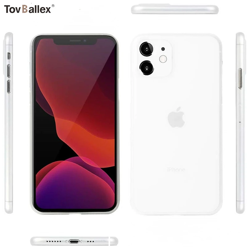 100 шт чехол для телефона Apple iPhone 11 Pro Max XS XR X 8 7 6 6S Plus SE 5 5S минимальный дизайн матовое покрытие Тонкий чехол