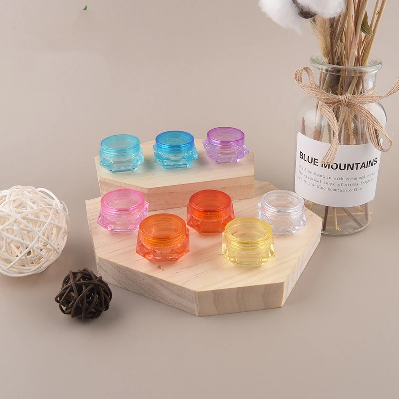 100 шт. прозрачная косметическая бутылка для крема с бриллиантами 3 г пустая банка