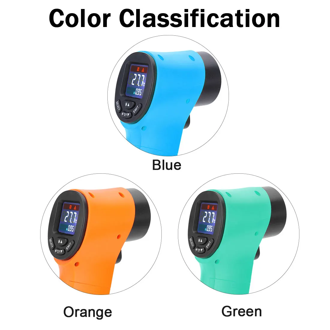 

Measuring Tool -50~550C Non-Contact Infrared Thermometer Household BBQ Meat Milk Food Temperature Gun Electronic Thermometers