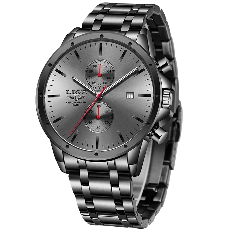 

2021 New Mens Watches Clock Luxury Top Brand Military Black Quartz Watch Male Waterproof Chronograph Sports Luminous Wristwatch