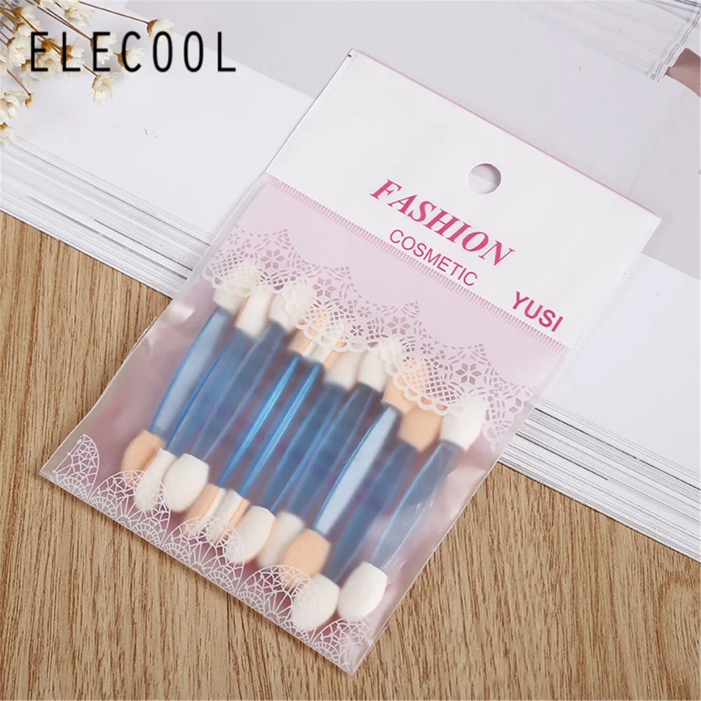 10 шт./компл. двухсторонние кисти для теней век Губка голова тени макияж