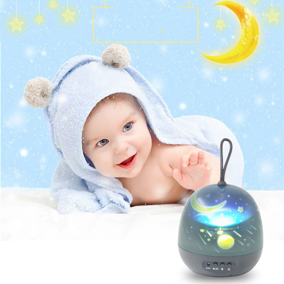 3D светодиодный ночсветильник звездное небо волшебная звезда луна проектор