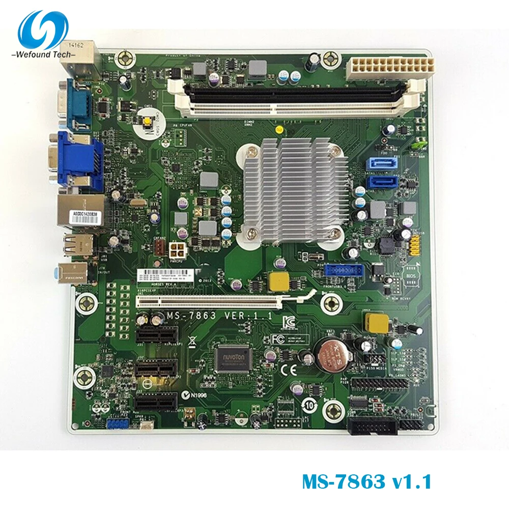 

100% рабочая настольная материнская плата для HP MS-7863 405 G1 729725-001 729725-501 729725-601 729642-001 Системная плата полностью протестирована