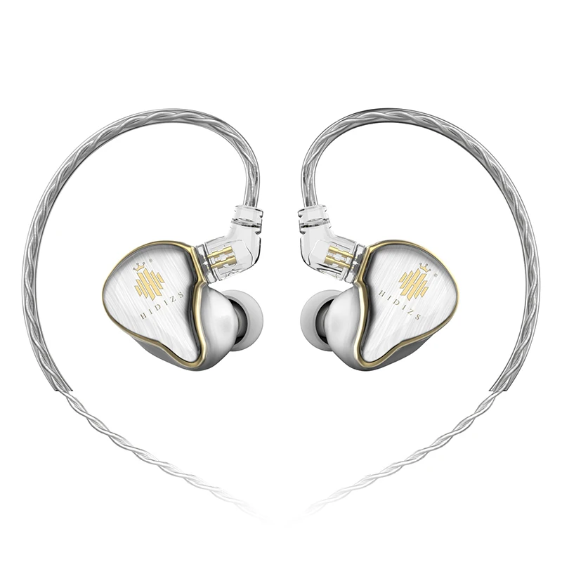 Серебристый Hidizs Mermaid MS4 HiFi аудио 4 Драйвер Гибридный тройной BA и один Динамический драйвер внутриканальный монитор наушники IEM 2 Pin 0,78 мм - Цвет: Серебристый