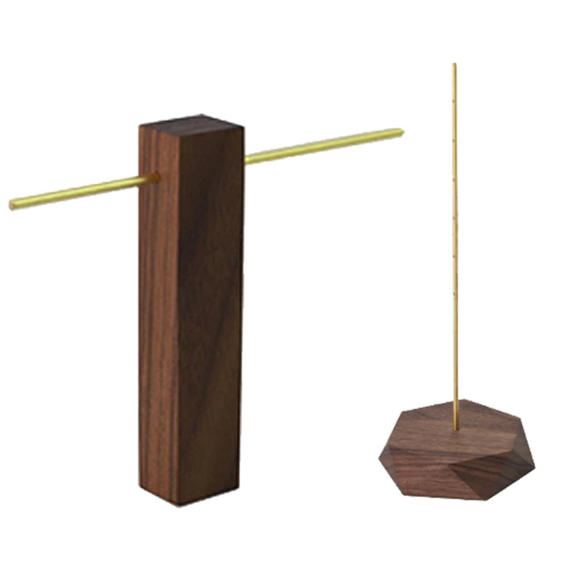 

2Pcs Simple Walnut Beech Wood Earring Display Stand Princess Jewelry Display Stand B Small & Style L