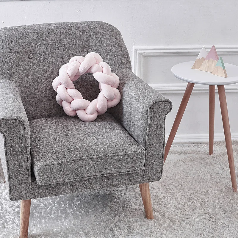 Enipate Милая бархатная плетеная подушечка в форме шарика массивная подушка ручной