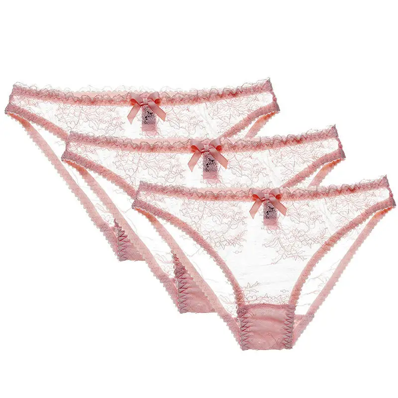 Varsbaby, сексуальные кружевные трусы с низкой талией, S-XL, нижнее белье, прозрачные трусики, 3 шт./лот