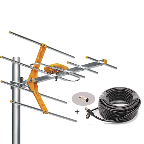 Antenna with cable HD цифровая наружная ТВ антенна для DVBT2 HD tv ISDBT ATSC с высоким коэффициентом усиления сильный сигнал наружная ТВ антенна - Цвет: Antenna with cable