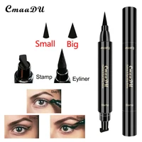 cmaadu eyeliner 2 in 1 stamp seal liquid eyeliner pencil black double headed waterproof stamps eye maquiagem eye cosmetic tslm1