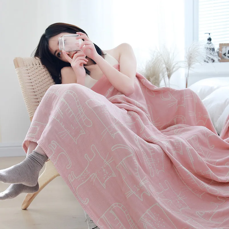 

Summer Air Condition Blanket for Bed Office Sofa Towel Quilt Throw Blanket for Adult Student Bedspreads Women Manta Cobertor