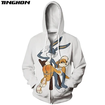 Толстовка Мужская/Женская с длинным рукавом Модный свитшот мультяшным рисунком