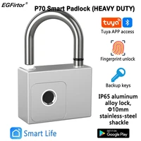 tuya bluetooth fingerprint padlock waterproof anti theft padlock usb smart bag dormitory box cabinet key padlock door lock