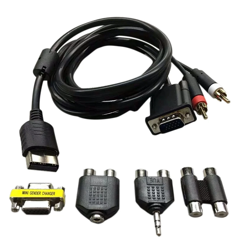 

NEW-1.8M/6Ft for SEGA DC Game Console to VGA Video Effect and Audio Cable to Monitor Projector TV Audio Cable with Adapter