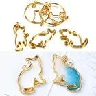 Металлическая Форма для УФ-отверждаемая эпоксидная смола, 5 шт.компл., форма сделай сам для изготовления ювелирных изделий, ожерелий, подвесок, котят, кошек