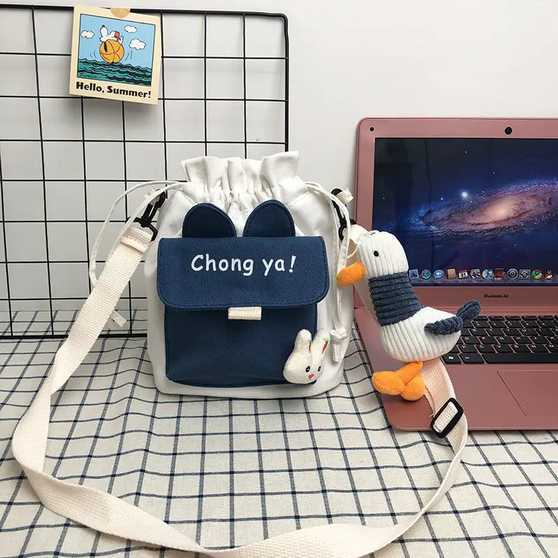 

Ladies One-shoulder Bucket Bag Ladies Handbag Cute Small Bag 2021 New Japanese All-match Messenger Bag