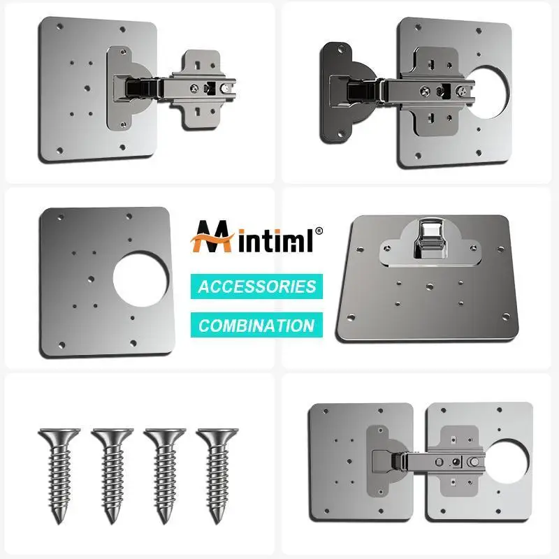 

Mintiml Hinge Repair Plate Rust Resistant Stainless For Cabinet Furniture Drawer Window Steel Furniture Hardware Accessories