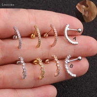 leosoxs 2pcs explosive creative diamond studded thin rod screw earrings piercing jewelry