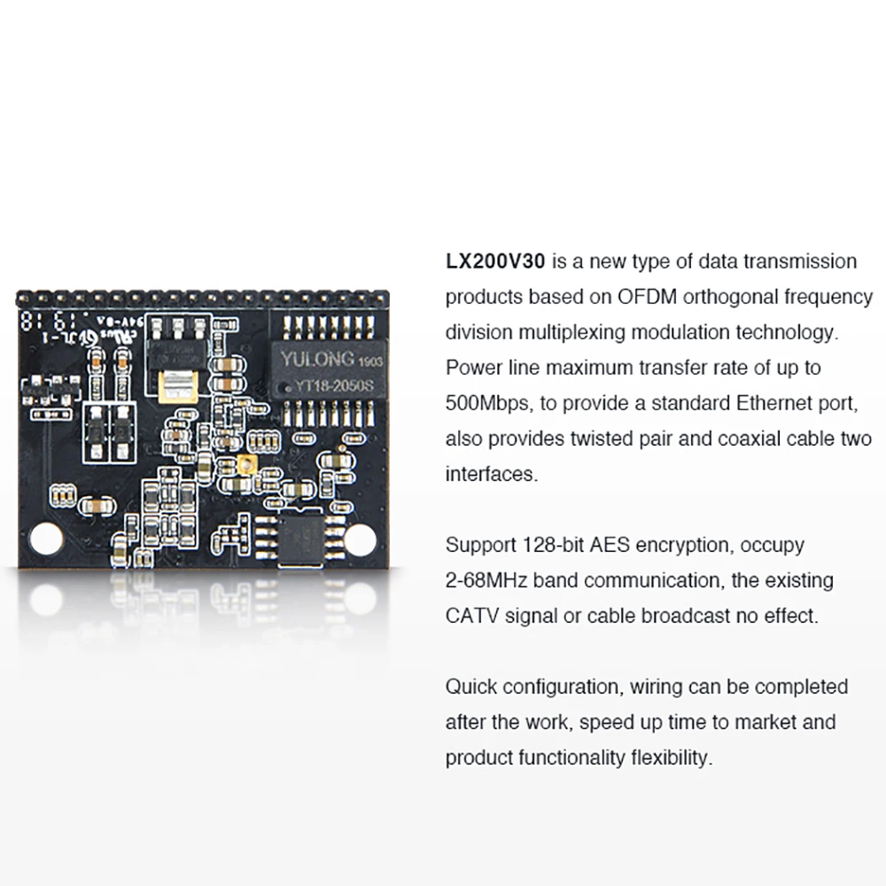 500Mbps Broadband Power line Module HomePlug AV Standards with Twisted Pair Ethernet interface QCA7420 Chips Network Adapter | Компьютеры