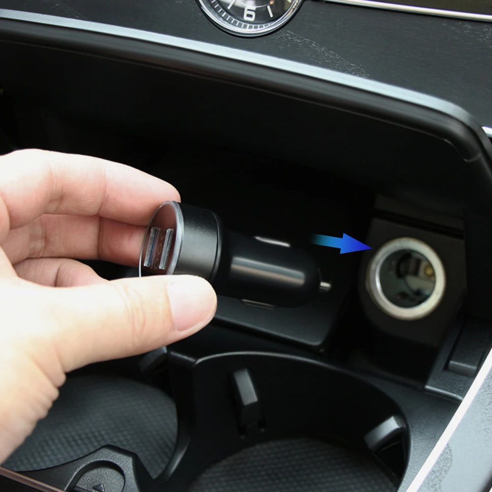 3.1A светодиодный Дисплей устройство для автомобиля с двумя портами USB Зарядное audi