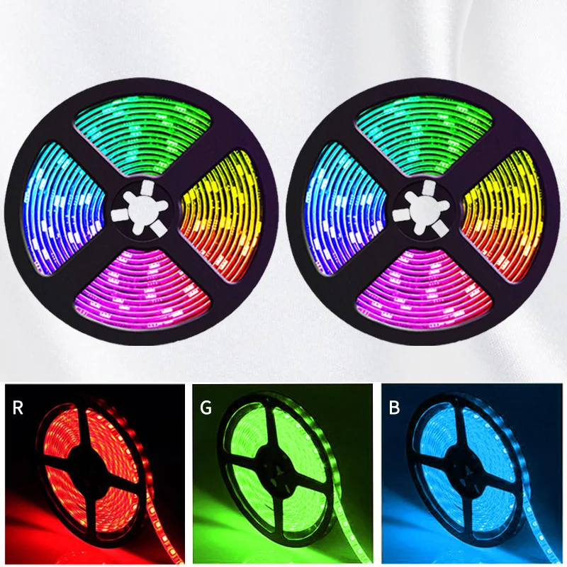 

LED Strip Lights 5M RGB 2835/5050 SMD Flexible Ribbon Waterproof RGB LED Light 5M Tape Diode DC 12V Control