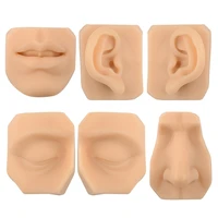 1set human facial features model suture practice kit skin suture model eyes nose mouth ears suturing training pad