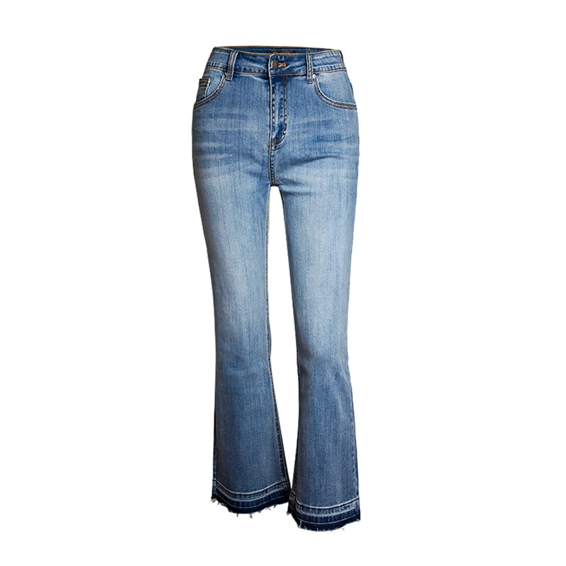 Новые джинсы с высокой талией расклешенные для женщин в стиле бойфренд узкие