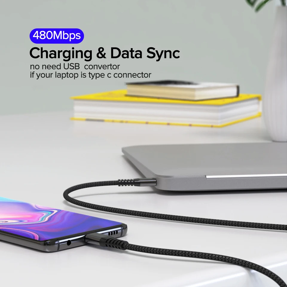 USB Type C к кабель PD 60 Вт провод для быстрой зарядки Xiaomi Mi 10 9 8 Quick Charge Samsung S10 Huawei P30