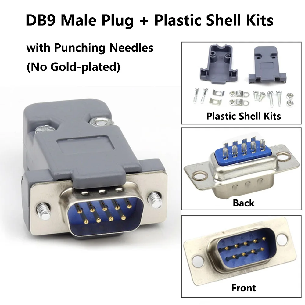 DB9 Male Female RS232 9 контактный набор разъемов для последовательного порта RS485 RS422 COM