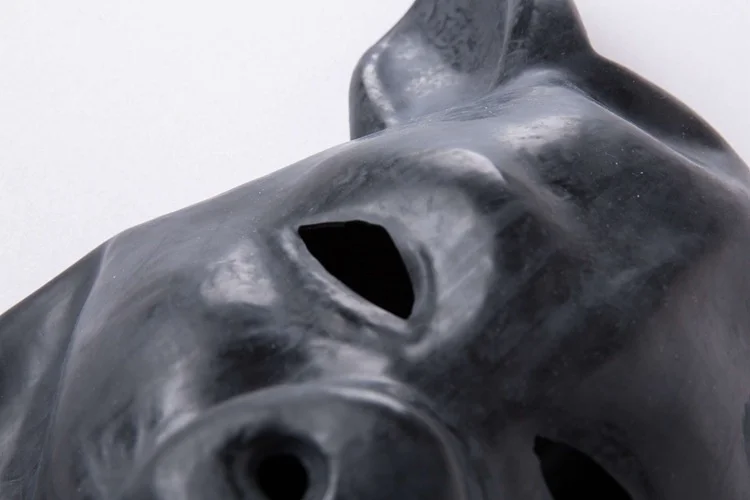 Со Свинкой Пеппой головных уборов Лакированная кожа черная маска натуральный