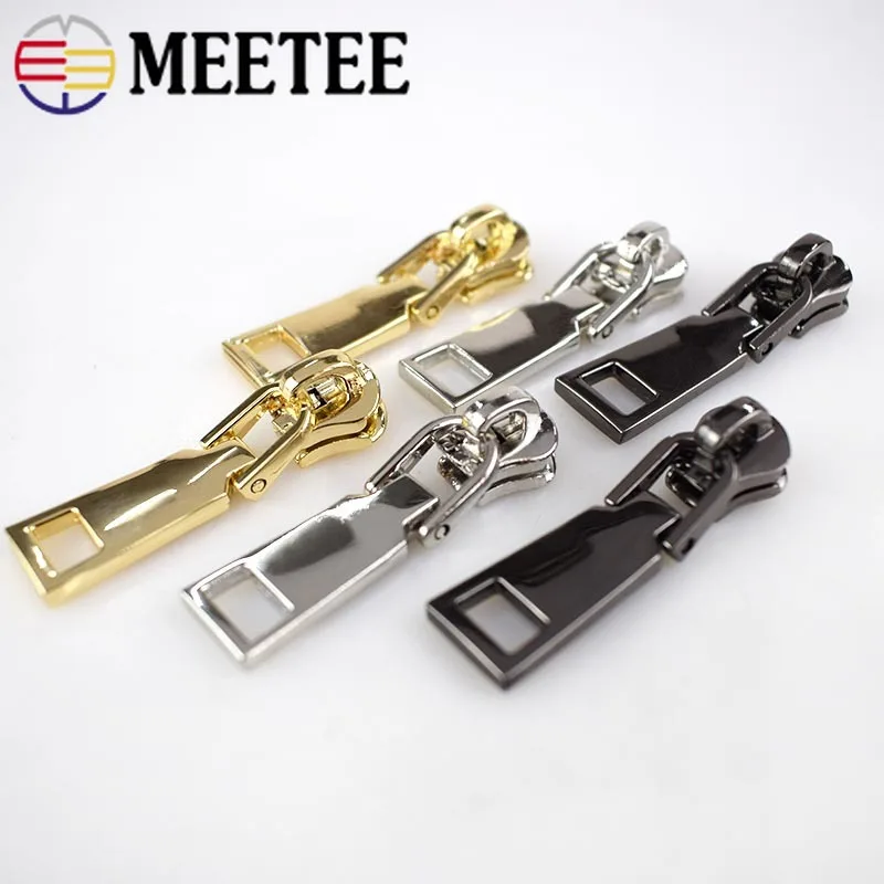 Meetee 10 шт. 5# высококачественные металлические ползунки для молнии для нейлоновой головы на молнии DIY сумка пуховик для одежды материал Ремонтный комплект G6-3