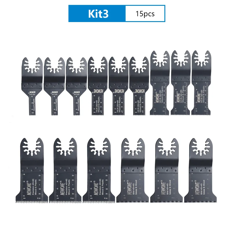 Kit 3 NEWONE быстроразъемный электрический регулятор мощности Осциллирующий Инструмент пильный диск, многофункциональный Реноватор пильные диски режущий дерево металл и ПВХ - Цвет: Kit 3