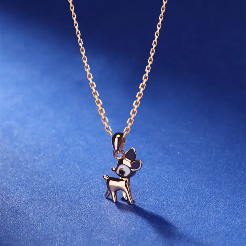 

Женское ожерелье из серебра 100% пробы, с розовым золотом