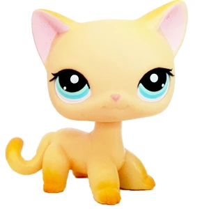 339 pet shop lps лпс пет шоп игрушки кошка немного короткие волосы стоял серый#5#391 черный#336 старые оригинальные игрушки котенок детей Рождество подарок коллекция - Цвет: 339