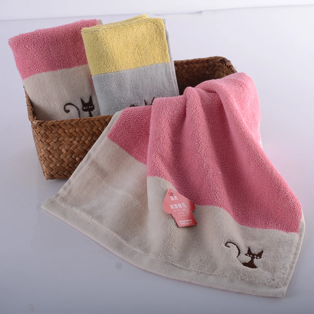 Лидер продаж высококачественные полотенца для лица с принтом кота 34*74 бытовое